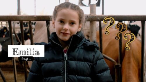 Emilia stellt eine Frage für Kinder fragen - Bauern antworten